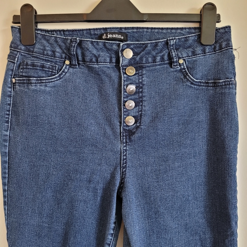 d.jeans skinny jeans button up high waist denim size 12